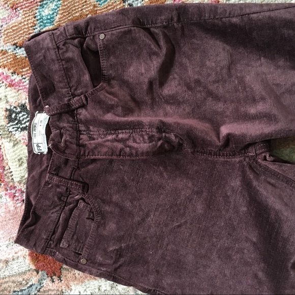 Free People brown velvet skinny high waisted pants - Picture 14 of 14
